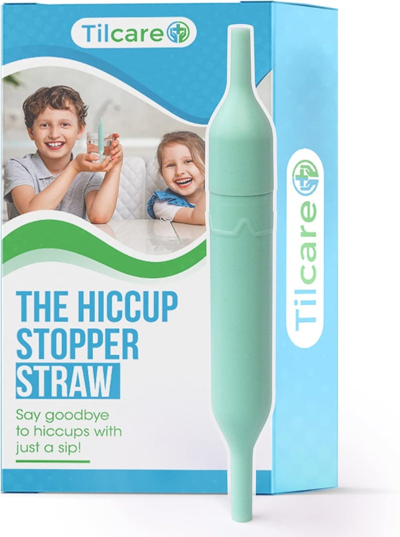 Tilcare Hiccup Straw by - Natural Remedy for Hiccups in Children and Adults - Food-Grade Anti-Hiccup Device for at Home and Travel - Image 1